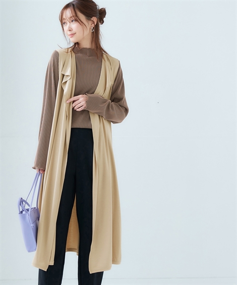 新品 未使用 LOUNIE 40周年 ノーカラー ロング ジレ 38