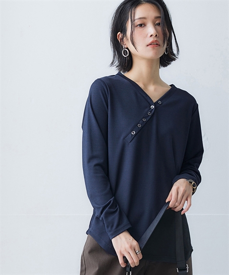 シアーメッシュ ヘンリーネック 長袖Tシャツ 2色 Amazon | 長袖tシャツ メンズ ヘンリーネック 2ボタン インナー