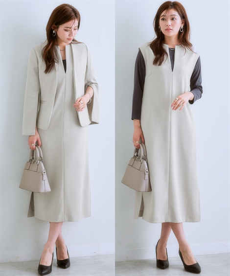 ニッセン（nissen） スーツ スカート 大きいサイズ レディース ドビー