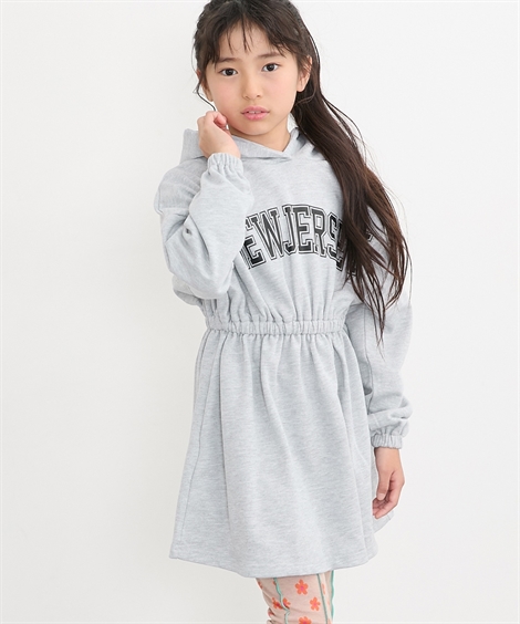 ニッセン（nissen） ワンピース 子供服 キッズ フード付き ウエスト