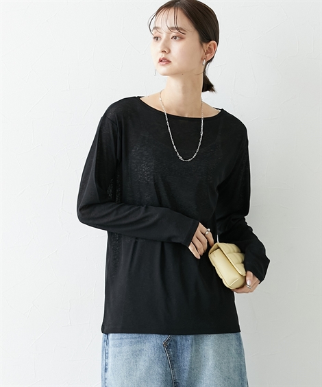 ニッセン（nissen） Tシャツ カットソー レディース スラブシアー
