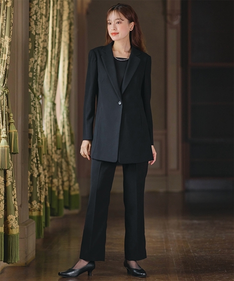 ニッセン（nissen） 喪服 礼服 ブラックフォーマル パンツスーツ