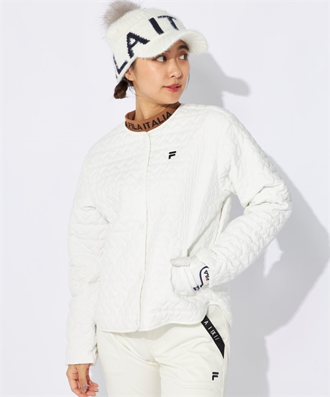 FILAGOLF スポーツウェア トップス 大きいサイズ レディース FILA GOLF あったかハートキルト中綿 カーディガン はっ水 ストレッチ 冬 4L/5L/6L ニッセン nissen | FILA GOLF | 02