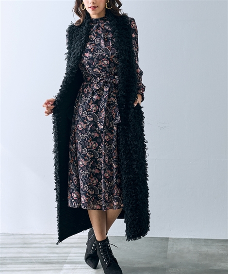 ニット セーター レディース ロング ジレ 有 ERES BELLA 秋 冬 | LL/3L/4L | ニッセン nissen ニッセン ニット セーター 大きいサイズ レディース ロング ジレ
