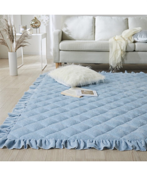 ニッセン（nissen） 洗えるキルトラグ｜大人かわいい フリル 春 秋 冬