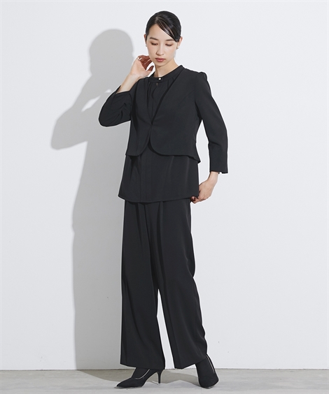ニッセン 喪服 礼服 ブラックフォーマル パンツスーツ