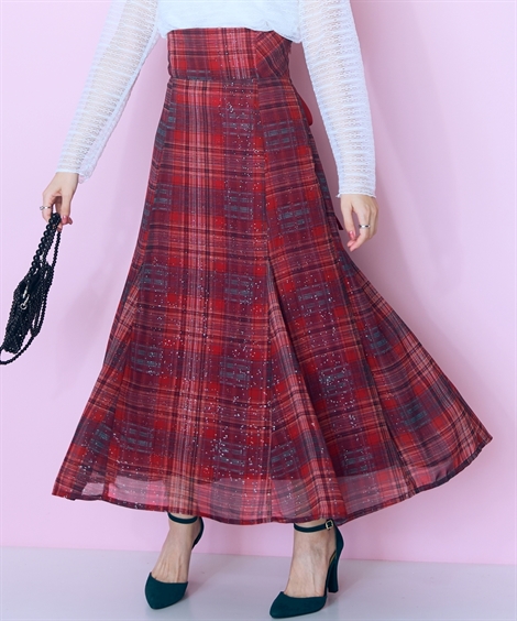 ニッセン（nissen） ロングスカート 大きいサイズ レディース ラメ