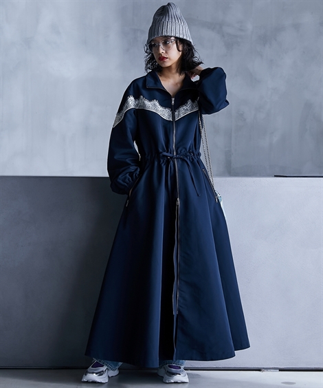 ニッセン（nissen） ワンピース ロング マキシ レディース レース 切替