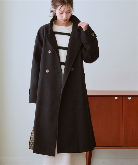 コート アウター レディース スタンド カラー シックスタイル | M〜5L | ニッセン nissen コート アウター レディース スタンド カラー シックスタイル | M〜5L