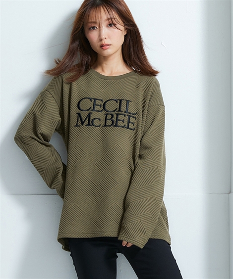 選ぶなら レディース ニッセン CECIL プルオーバー 長袖 変形キルト McBEE アイシャドウ