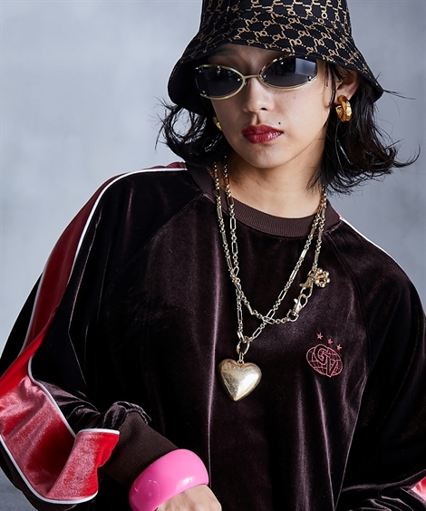 Tシャツ カットソー 大きいサイズ レディース 配色ラインベロア プルオーバー GEVS. 対応 6L/8L/10L ニッセン nissen ニッセン Tシャツ カットソー 大きいサイズ レディース 配色