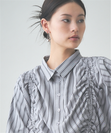 シャツ ブラウス レディース ワイドクロップド M〜L/L〜LL ニッセン nissen ニッセン シャツ ブラウス レディース ワイドクロップド M〜L/L