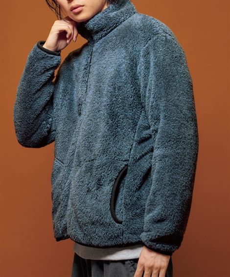 ニッセン（nissen） カーディガン メンズ ふわもこボアフリース