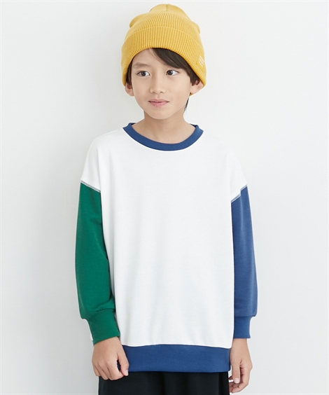 ニッセン（nissen） トレーナー 子供服 キッズ ビッグシルエット袖切替