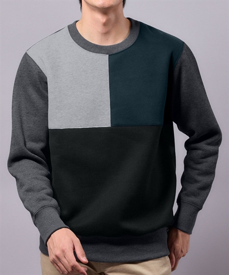 ニッセン（nissen） トレーナー スウェット メンズ 裏起毛切替