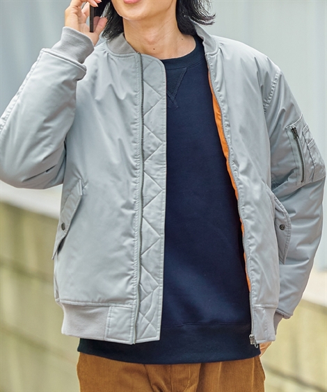 ブルゾン アウター メンズ 吸湿発熱中綿入ミリタリー 冬 M/L/LL ニッセン nissen ニッセン（nissen） メンズ 吸湿発熱中綿入ミリタリー ブルゾン 冬 | M