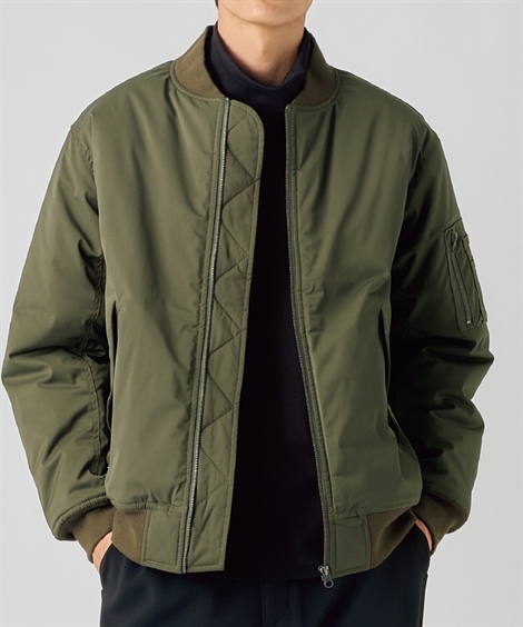 ニッセン（nissen） メンズ 吸湿発熱中綿入ミリタリー ブルゾン 冬 | M
