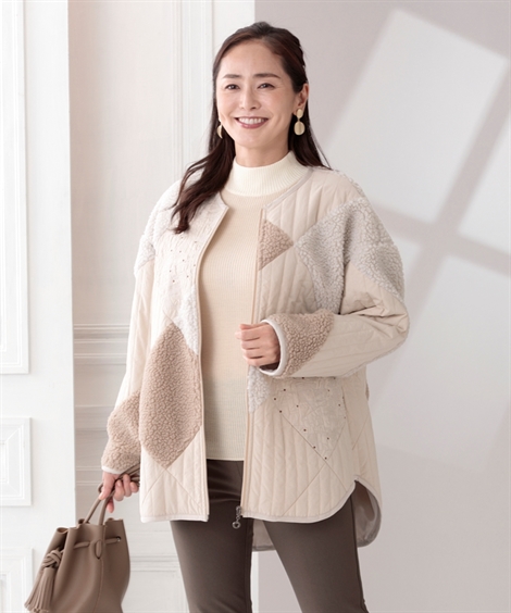 ニッセン（nissen） ジャケット アウター シニア ファッション ボア