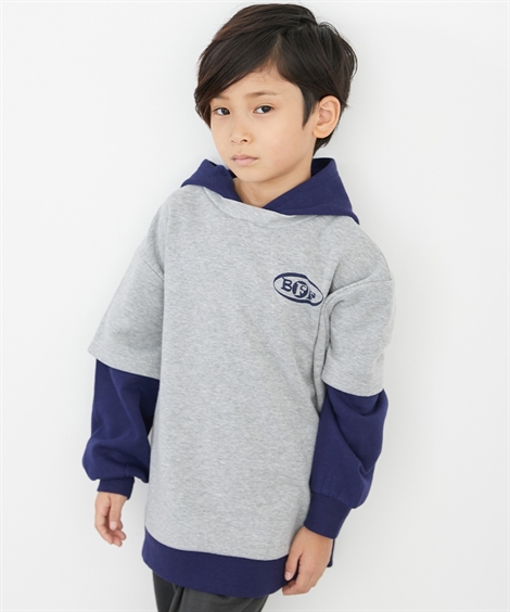 ニッセン（nissen） トレーナー 子供服 キッズ 裏起毛重ね着風 