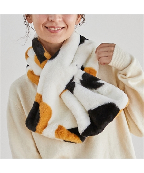 ニッセン（nissen） まるで猫 のようなモフモフ マフラー 猫Feel