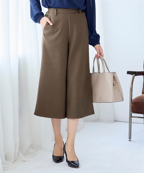 ニッセン（nissen） ガウチョパンツ レディース ウールタッチ カット