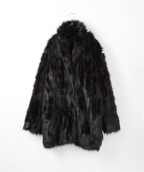 ニッセン ジャケット アウター レディース フェイクファー 秋 冬 | M