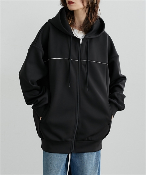 ニッセン（nissen） パーカー レディース ダンボール ニット