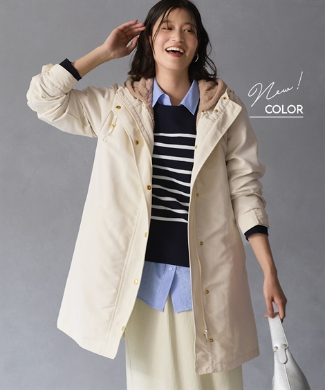 ニッセン（nissen） コート アウター レディース 裏フェイクファー