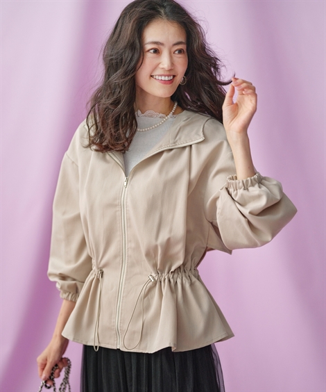 ニッセン（nissen） ジャケット アウター レディース 裾フレアフード