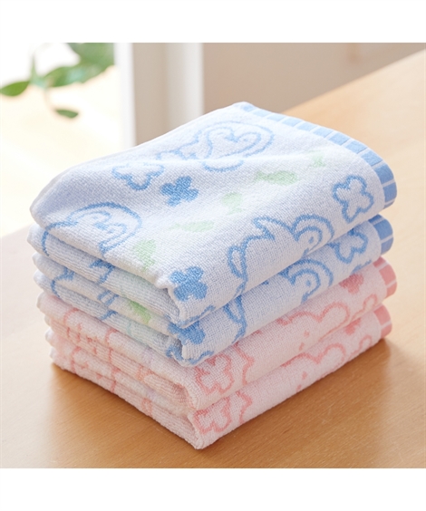 ニッセン（nissen） フェイスタオル ふわふわな肌触りのパフアニマル