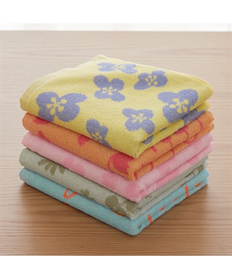 ニッセン（nissen） フェイスタオル 北欧調フラワーフェイス タオル 5