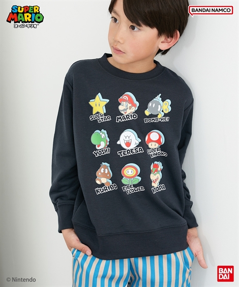 今季　WEB限定　トレーナー セット 4点　スーパーマリオ　はんなさん専用 プリントトレーナー(マリオ)(105 ターコイズ): トップス｜Right