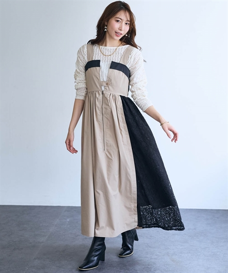 ニッセン（nissen） ジャンパースカート レディース サイド レース