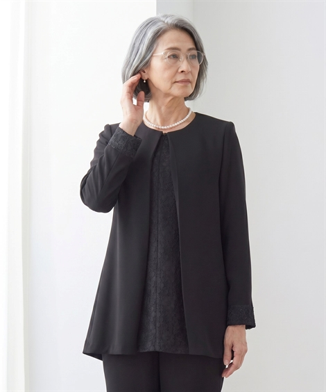 ニッセン（nissen） 喪服 礼服 ブラックフォーマル 日本製 レース 使い