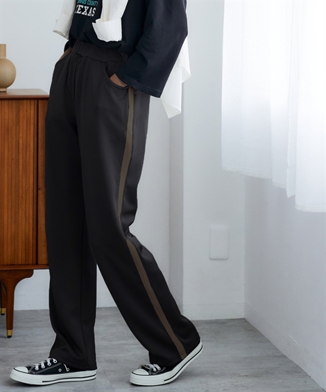 ニッセン（nissen） ストレートパンツ レディース サイドライン