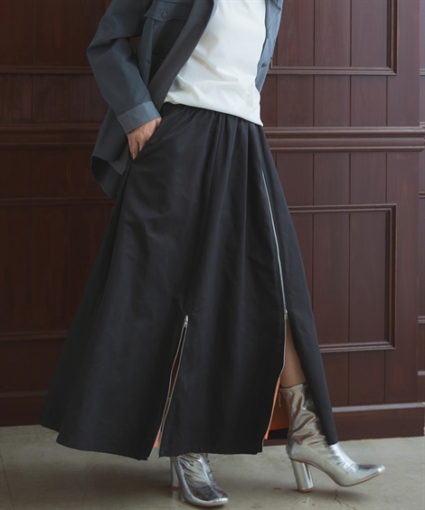 ニッセン（nissen） ロングスカート レディース ミリタリー調 ロング丈