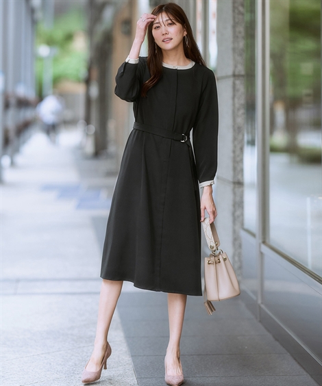 ニッセン（nissen） ワンピース ひざ丈 大きいサイズ レディース