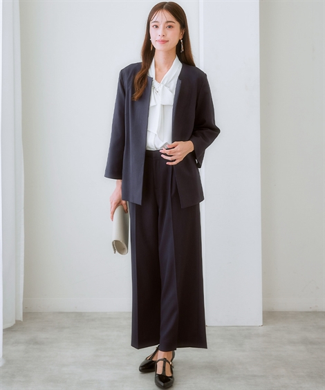 ニッセン（nissen） スーツ パンツ 大きいサイズ レディース ドビー