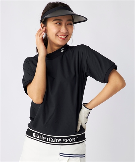 marie claire sport マルチストレッチ半袖モックネックプルオーバー（はっ水） レディース Marie Claire marie claire SPORT スポーツウェア トップス