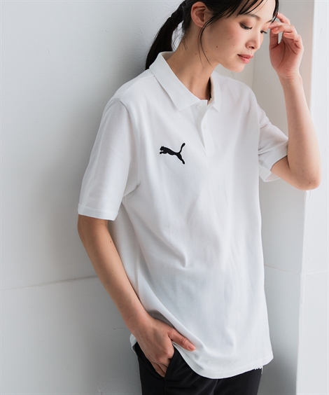 PUMA プーマ ポロシャツ レディース ロゴ刺しゅう 半袖 有 制服
