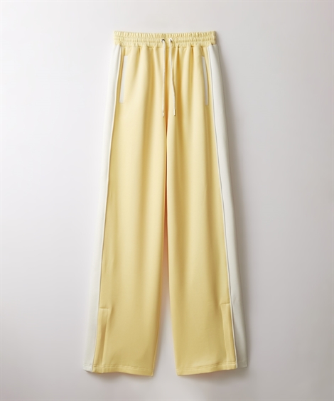 ワイドパンツ レディース カラー トラック パンツ ゆったり 体型カバー