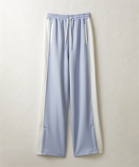 ワイドパンツ レディース カラー トラック パンツ  ゆったり 体型カバー 美脚 ボトムス ズボン M〜L/L〜LL ニッセン nissen ワイドパンツ レディース カラー トラック パンツ ゆったり 体型カバー