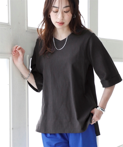 ニッセン（nissen） Tシャツ カットソー レディース 綿100％ バスク