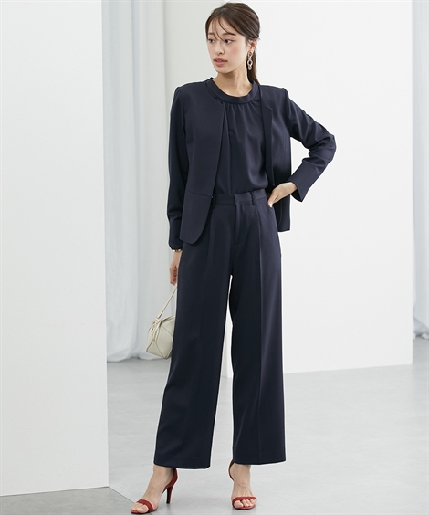 ニッセン（nissen） スーツ パンツ 大きいサイズ レディース ドビー