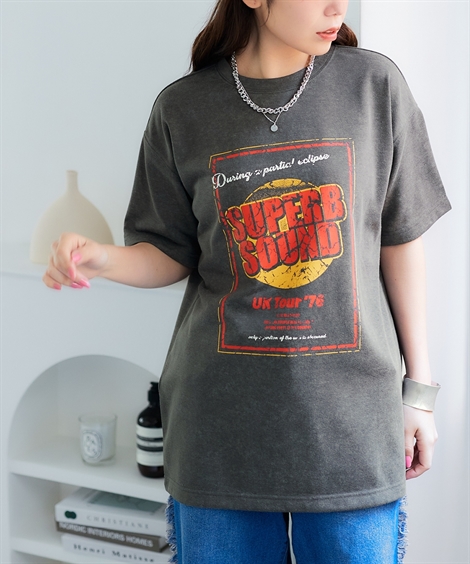 新品未使用♡リンカブル LINKABLE フレアタグTシャツ ホワイト×オレンジ セール】箔プリントロゴTシャツ（Tシャツ/カットソー）｜gossara