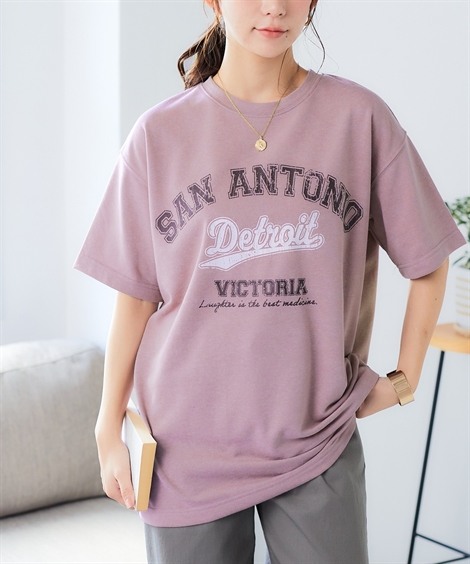 新品　マゼンタ　半袖ラブリーチューニング　☆プリーツプリーズ では✖️ ニッセン Tシャツ カットソー レディース ピグメントライク