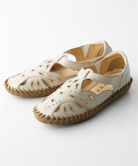 ニッセン（nissen） ソフトレザーカットワーク スリッポン アト