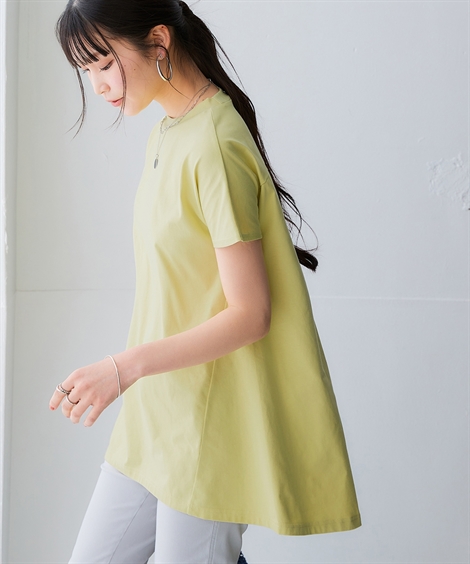 やまひろ　未使用 CLOTH&CROSS フレンチスリーブチュニック 楊柳フレンチスリーブプリントチュニック 通販【ニッセン】