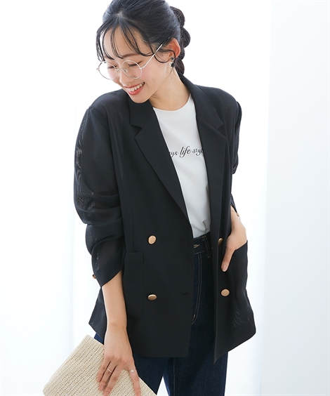 ニッセン（nissen） ジャケット アウター レディース ダブルブレスト