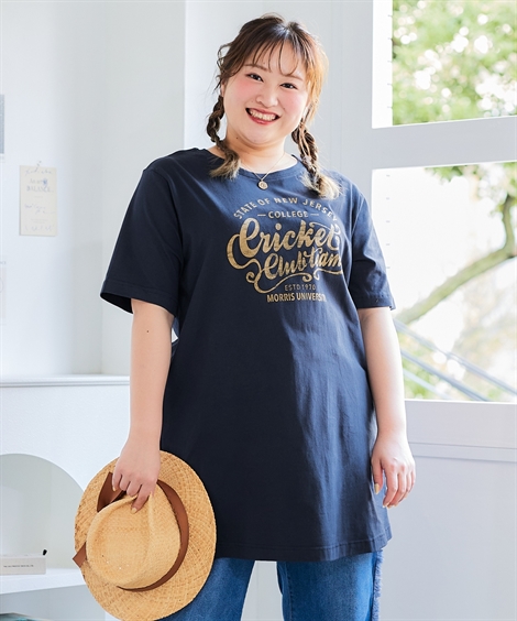 おまとめです。重ね着風　　tシャツ チュニック丈　4L 接触冷感 ニッセン（nissen） チュニック 大きいサイズ レディース 肌触りが